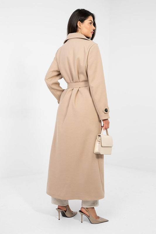   Płaszcz Damski Model IT-PL-97035.16 Dark Beige - Factory Price 
