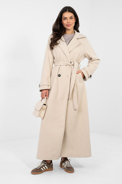   Płaszcz Damski Model IT-PL-97035.16 Beige - Factory Price 