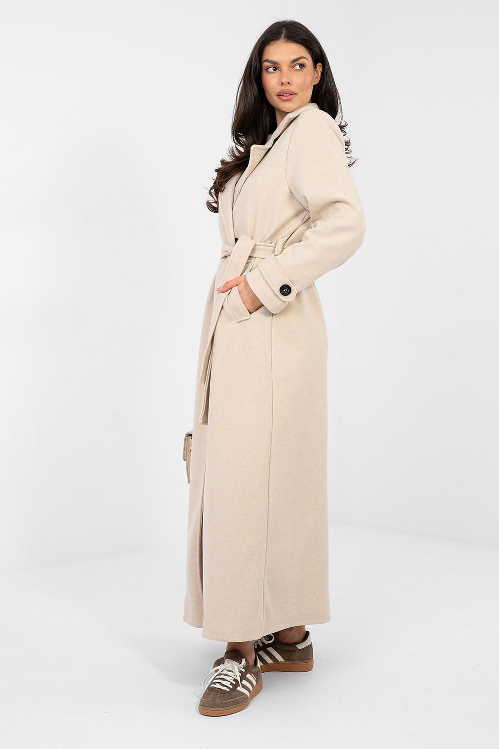   Płaszcz Damski Model IT-PL-97035.16 Beige - Factory Price 