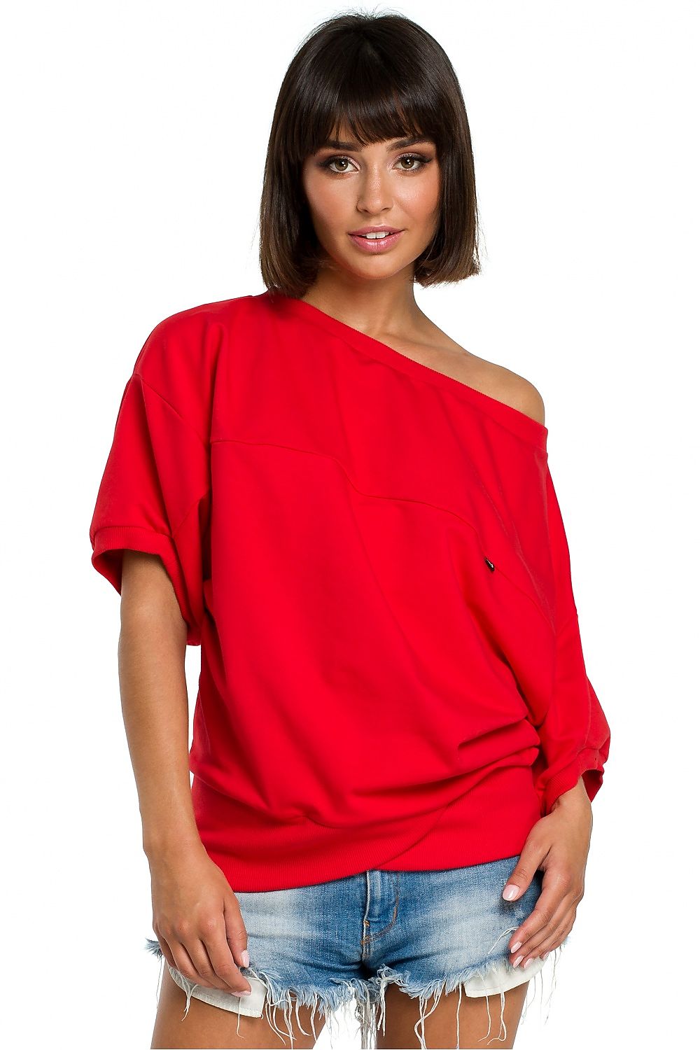   Bluza Damska Model B079 Red - BeWear 