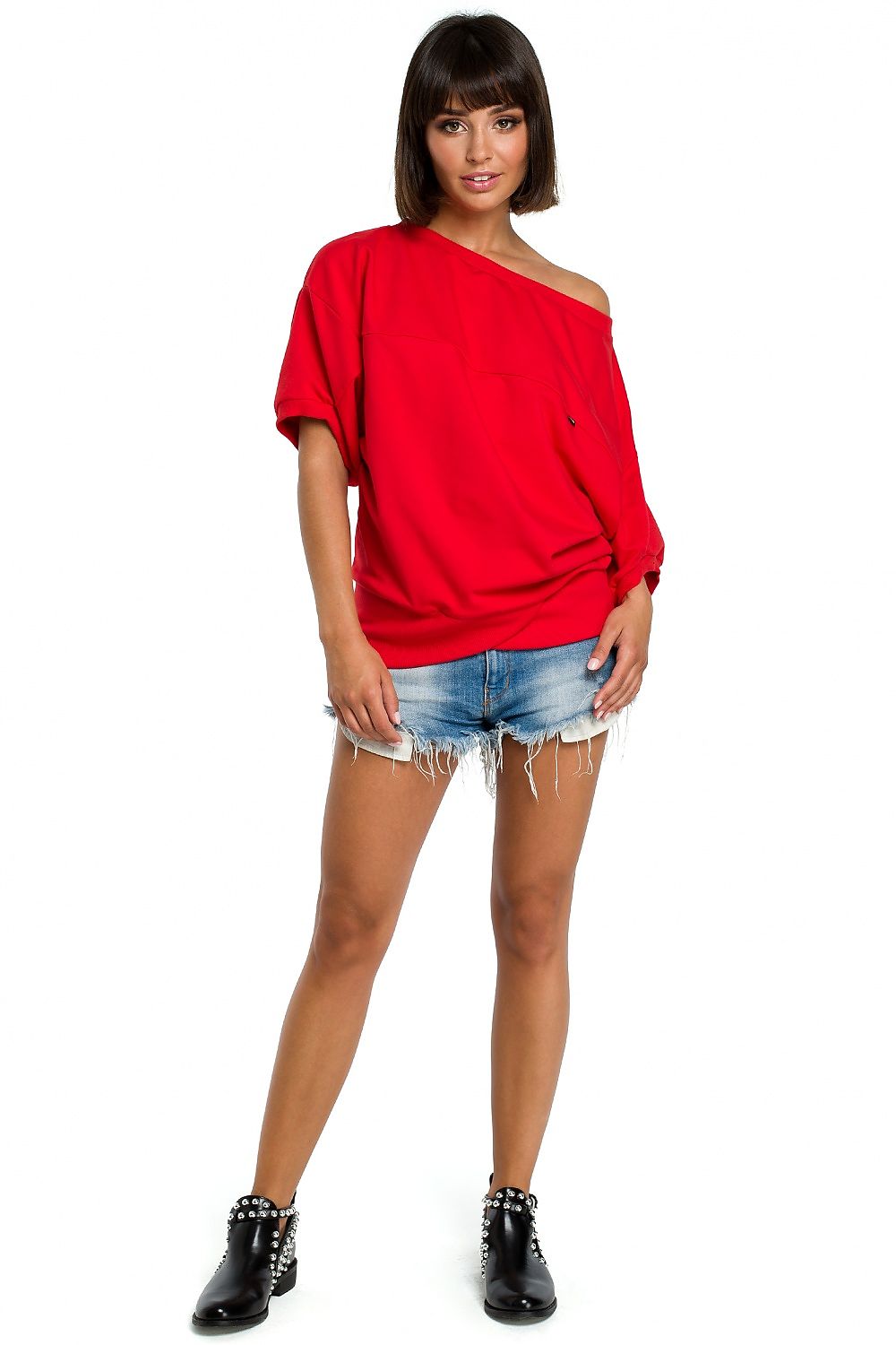   Bluza Damska Model B079 Red - BeWear 