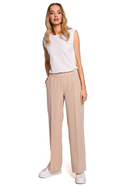   Spodnie Damskie Model MOE570 Beige - Moe 