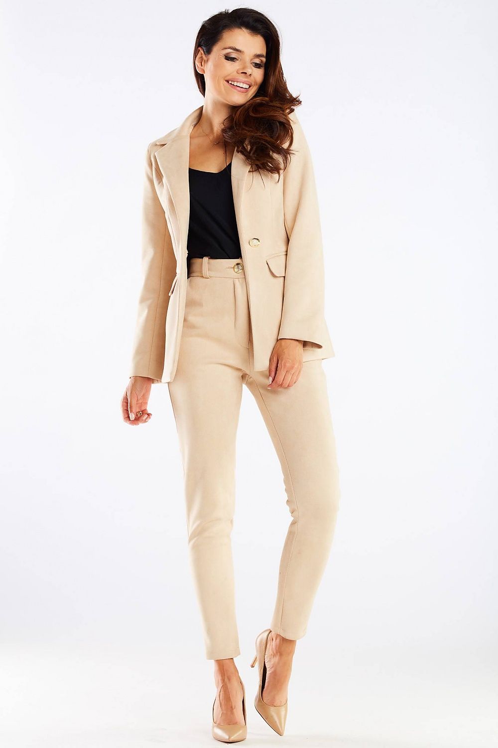  Spodnie Damskie Model A461 Beige - awama 