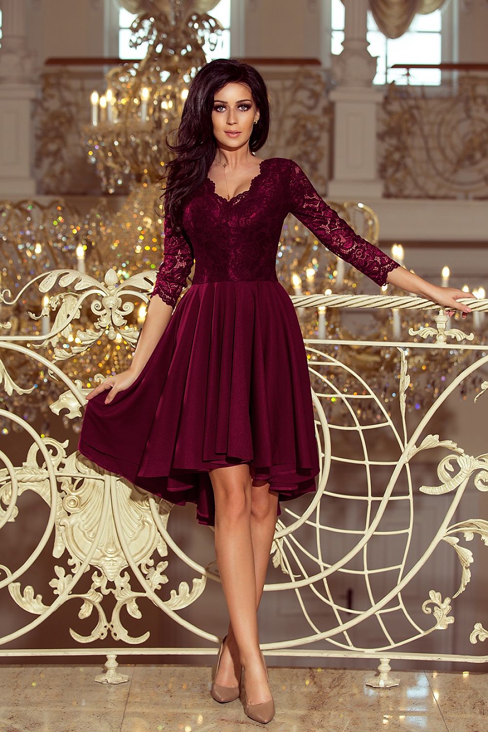  Sukienka Model Nicolle 210-13 Śliwka - Numoco 