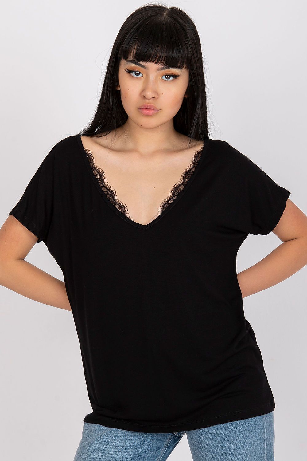   T-shirt Damski Model RV-TS-7665.91 Black - BFG 