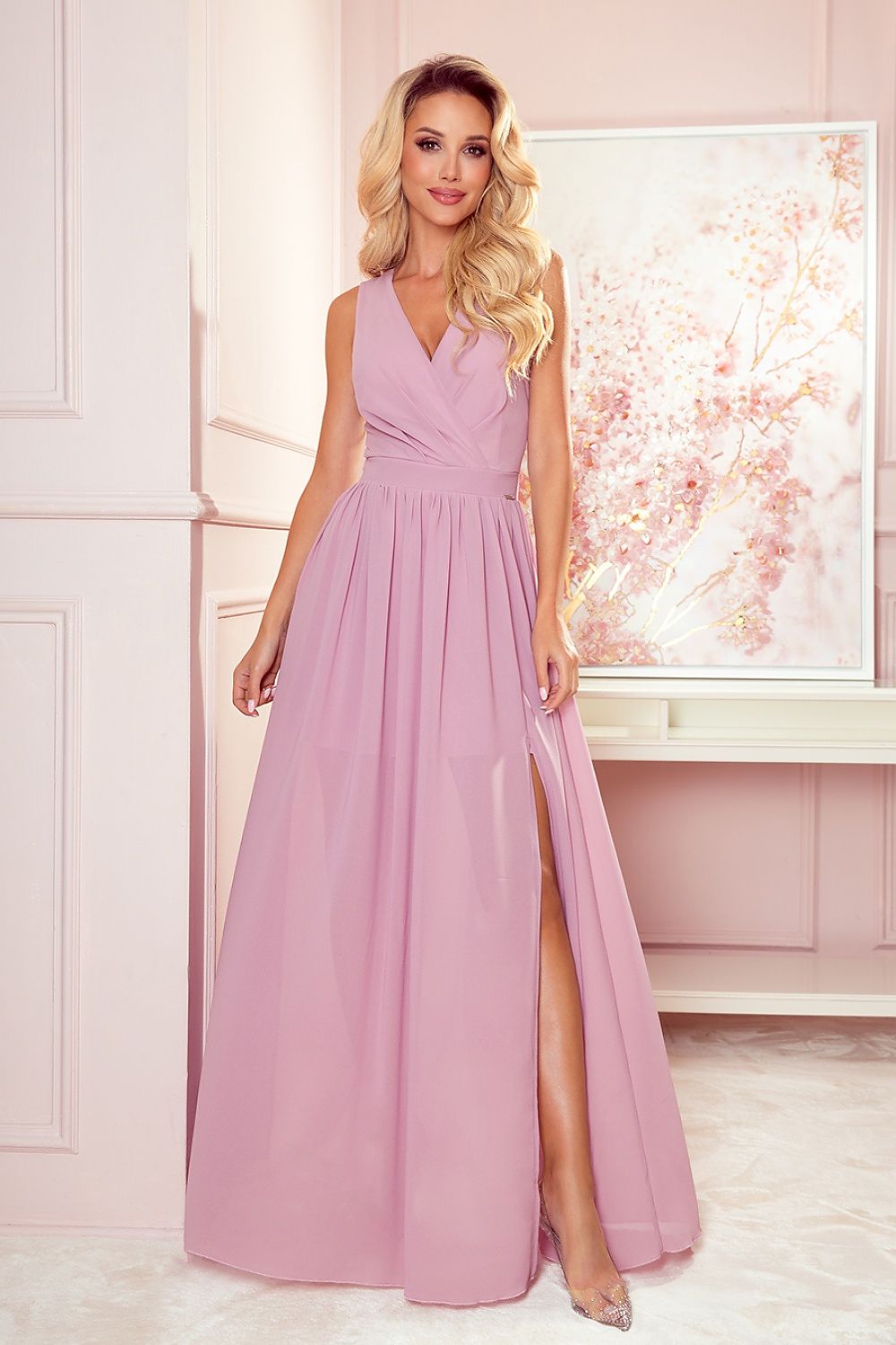  Sukienka Model Justine 362-3 Powder Pink - Numoco 
