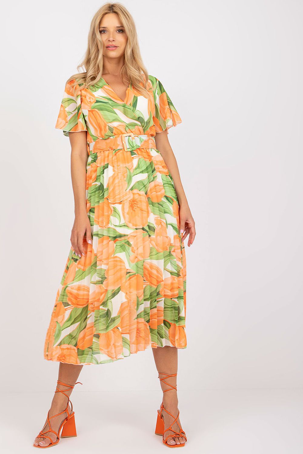  Sukienka Model DHJ-SK-11331-2.32 Orange - Italy Moda 