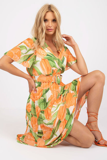  Sukienka Model DHJ-SK-11331-2.32 Orange - Italy Moda 
