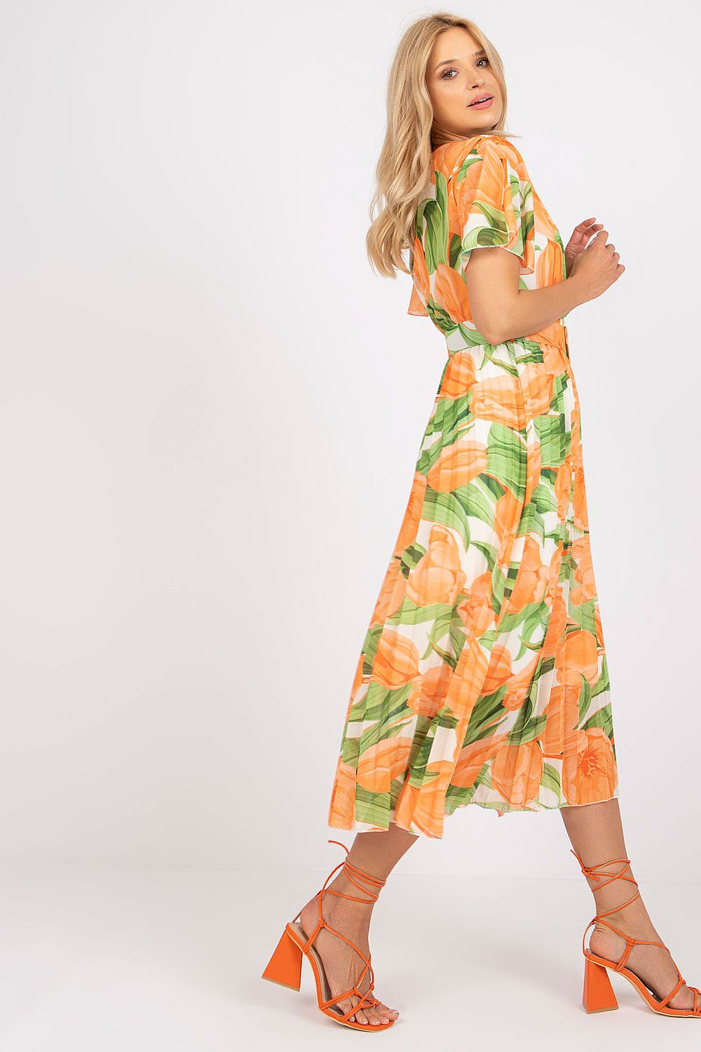  Sukienka Model DHJ-SK-11331-2.32 Orange - Italy Moda 