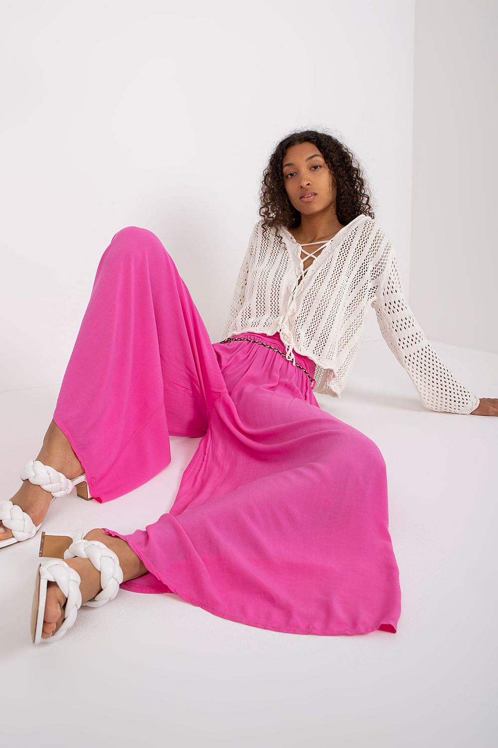  Spodnie Damskie Model TW-SP-BI-81733.14 Pink - Och Bella 