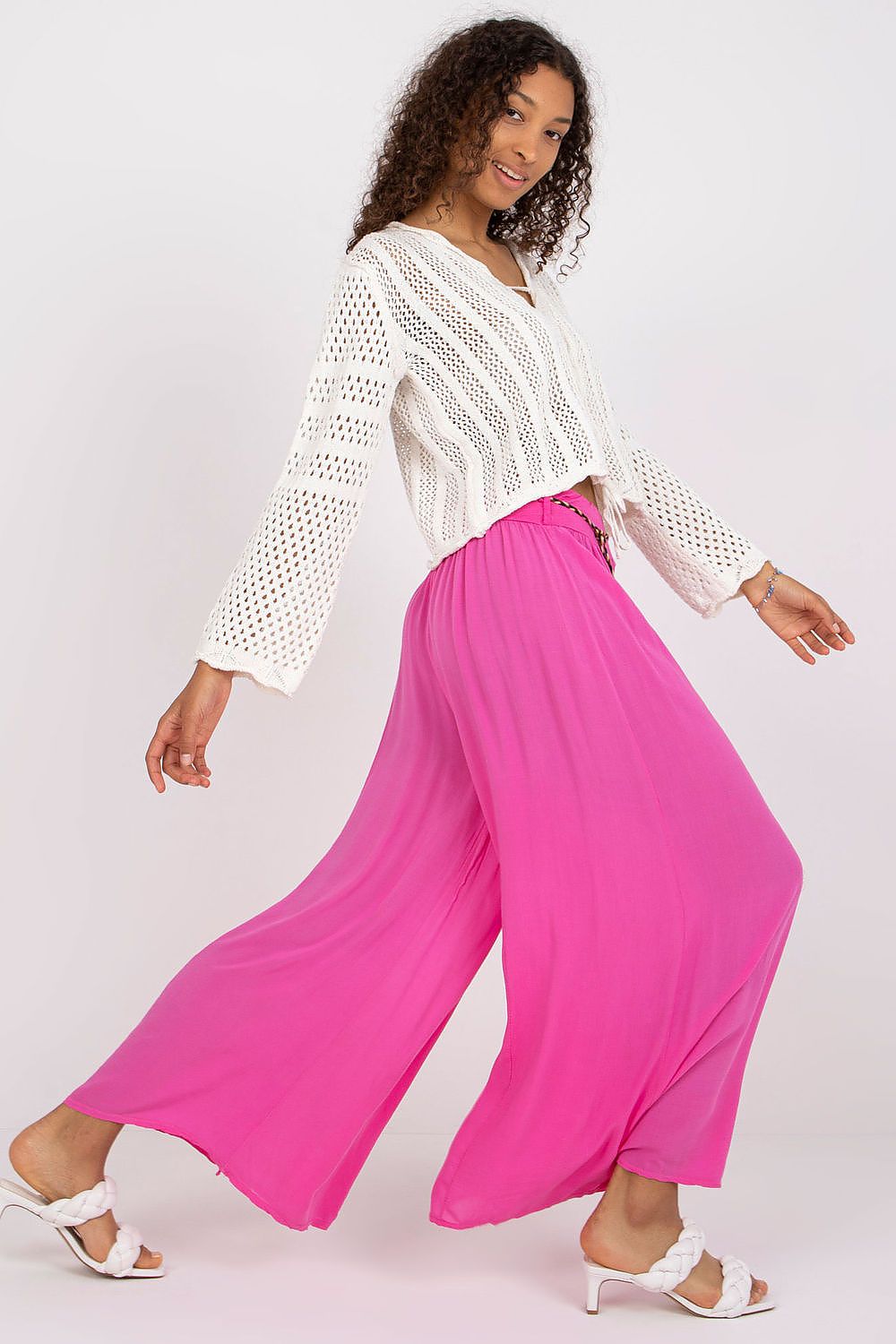  Spodnie Damskie Model TW-SP-BI-81733.14 Pink - Och Bella 