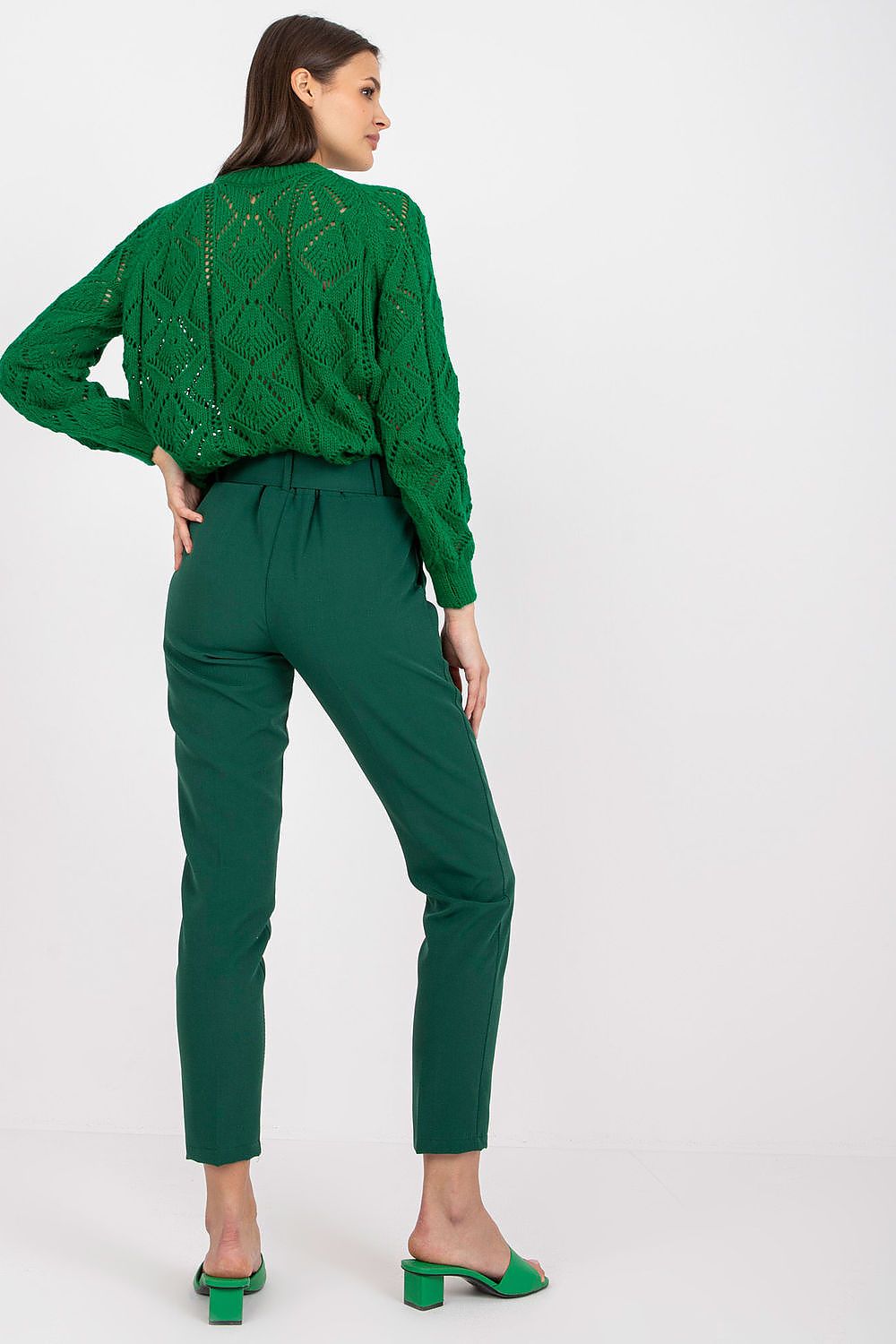  Spodnie Damskie Model DHJ-SP-12787.21X Dark Green - Italy Moda 