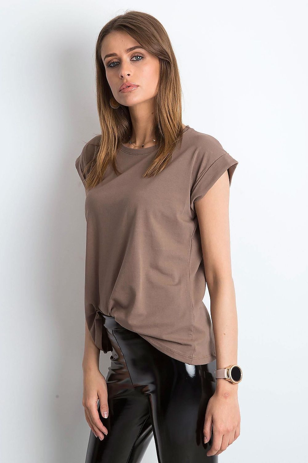   T-shirt Damski Model RV-TS-4833.69P Brown - BFG 