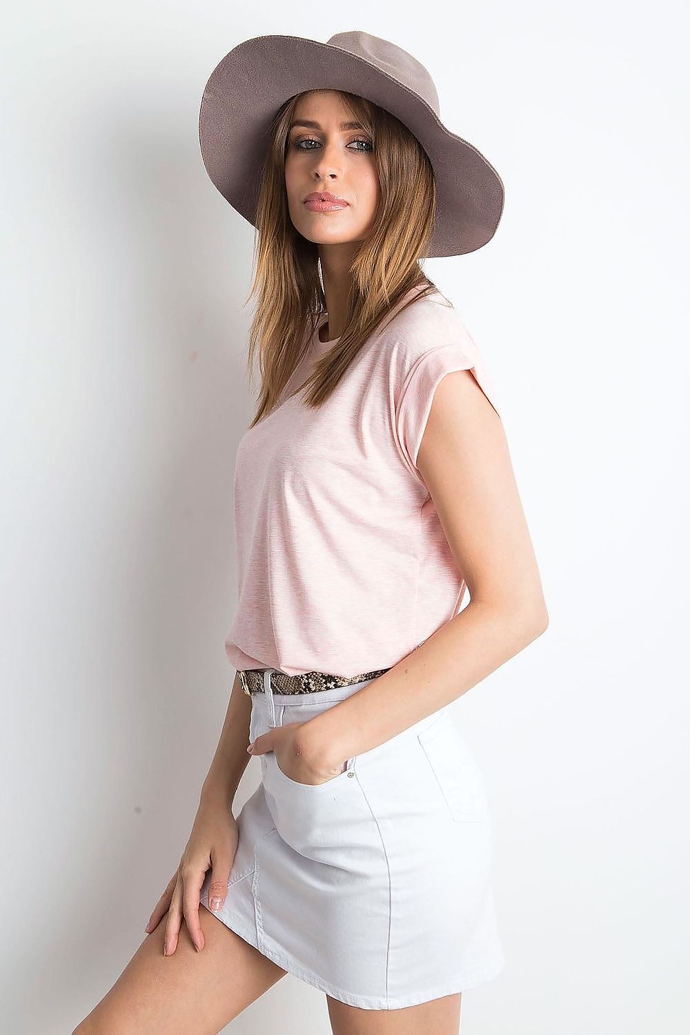   T-shirt Damski Model RV-TS-4833.90P Light Pink - BFG 