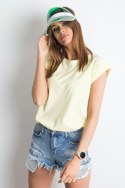   T-shirt Damski Model RV-TS-4833.24P Light Yellow - BFG 