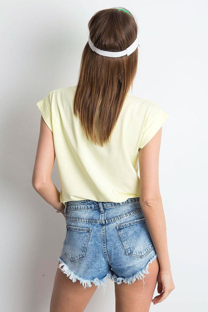   T-shirt Damski Model RV-TS-4833.24P Light Yellow - BFG 