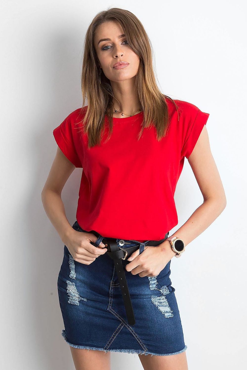   T-shirt Damski Model RV-TS-4833.01P Red - BFG 