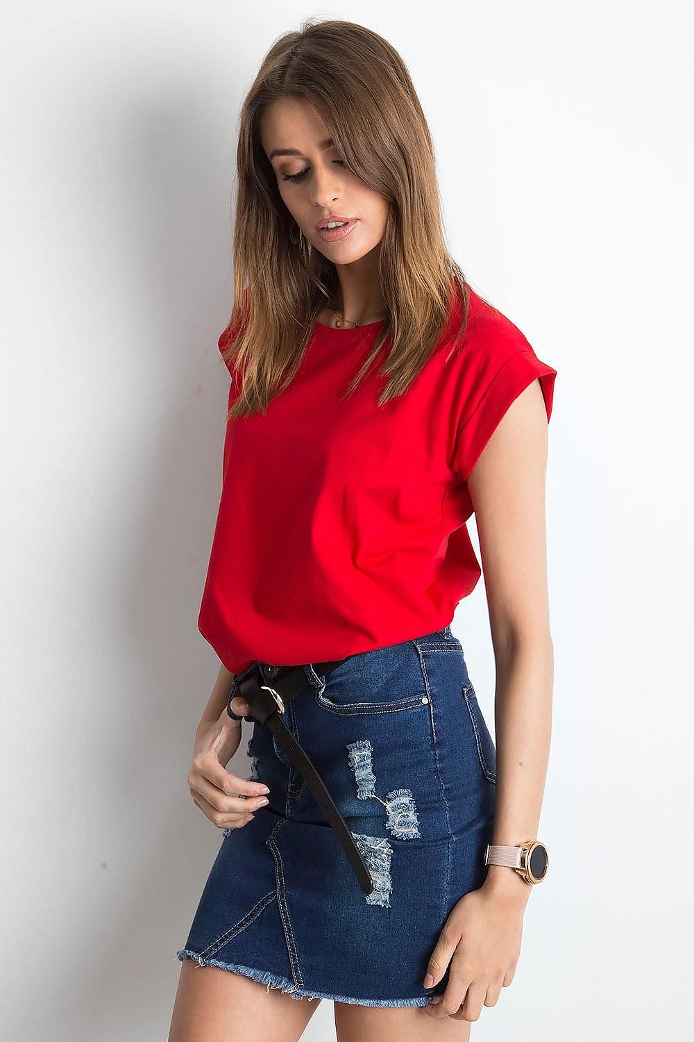   T-shirt Damski Model RV-TS-4833.01P Red - BFG 
