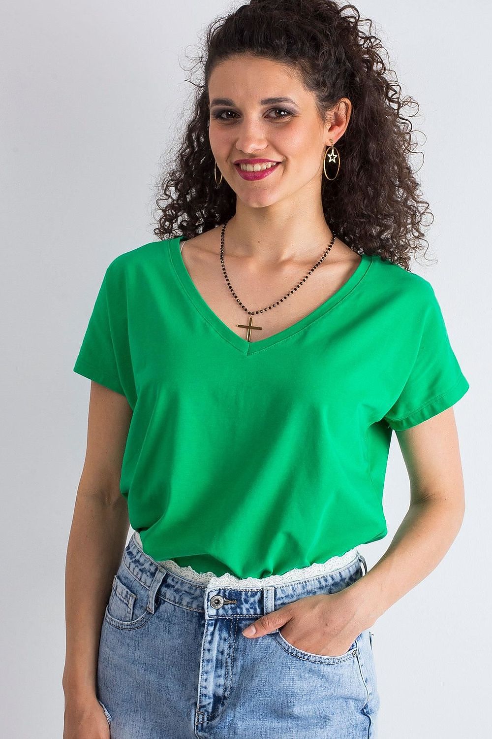   T-shirt Damski Model RV-TS-4832.24P Green - BFG 