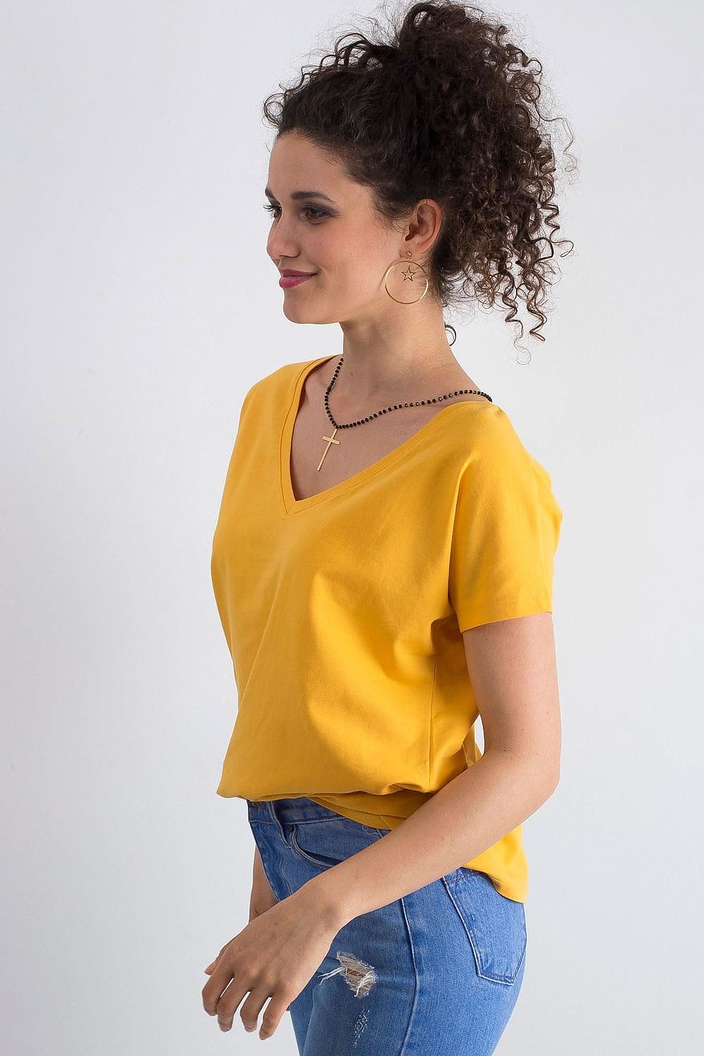   T-shirt Damski Model RV-TS-4832.37P Light Orange - BFG 