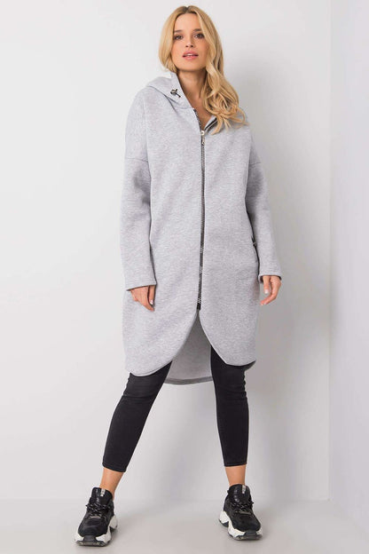   Bluza Damska Model RV-BL-4858-1.99P Grey - Rue Paris 