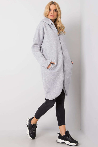   Bluza Damska Model RV-BL-4858-1.99P Grey - Rue Paris 
