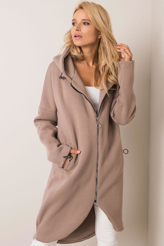   Bluza Damska Model RV-BL-4858-1.99P Dark Beige - Rue Paris 