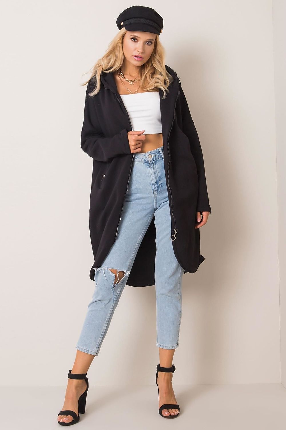   Bluza Damska Model RV-BL-4858-1.99P Black - Rue Paris 