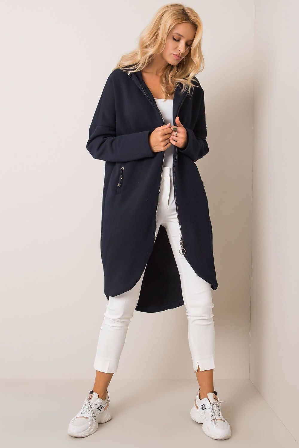   Bluza Damska Model RV-BL-4858-1.99P Navy - Rue Paris 