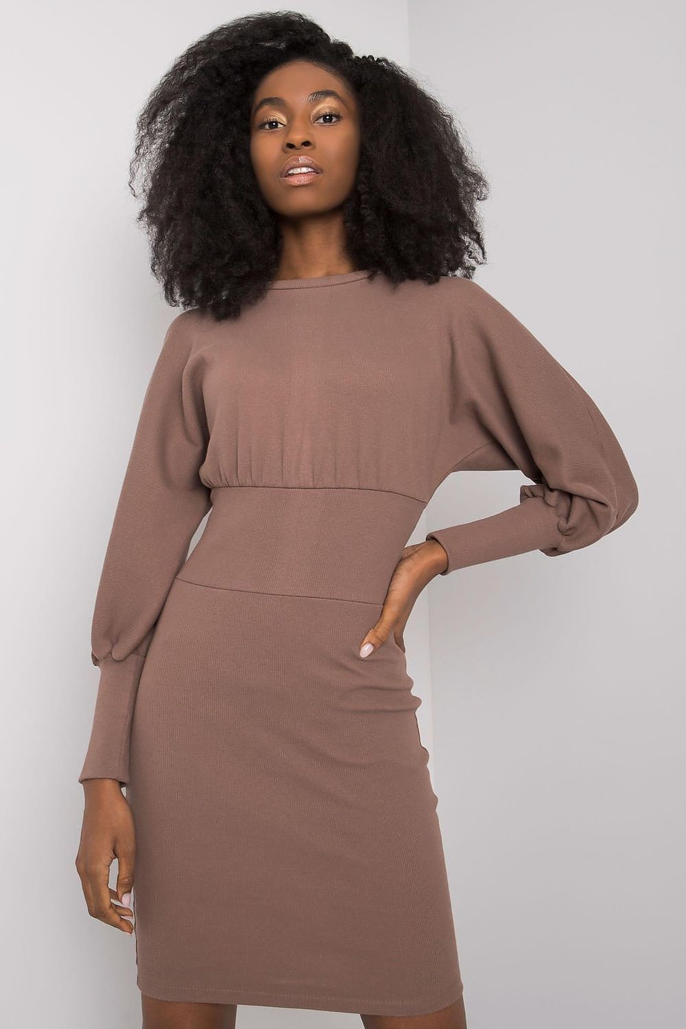  Sukienka Model RV-SK-6079.65 Brown - Rue Paris 