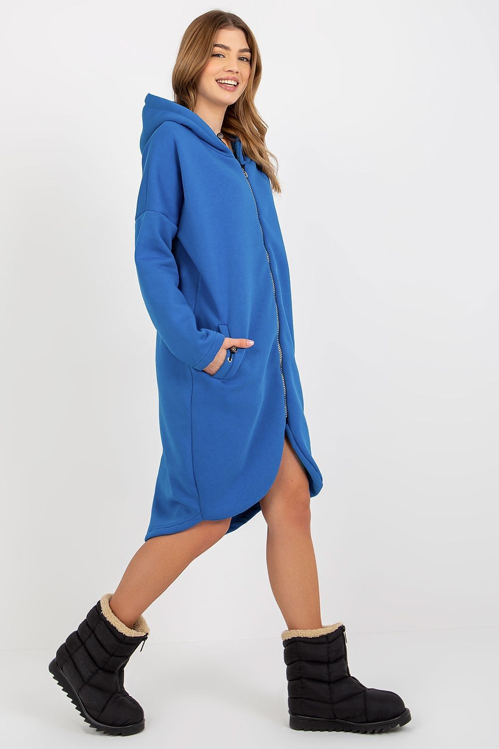   Bluza Damska Model RV-BL-4858-1.99P Dark Blue - Rue Paris 