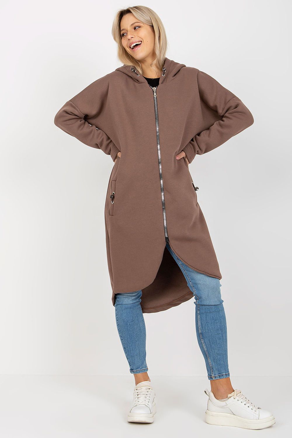   Bluza Damska Model RV-BL-4858-1.99P Brown - Rue Paris 
