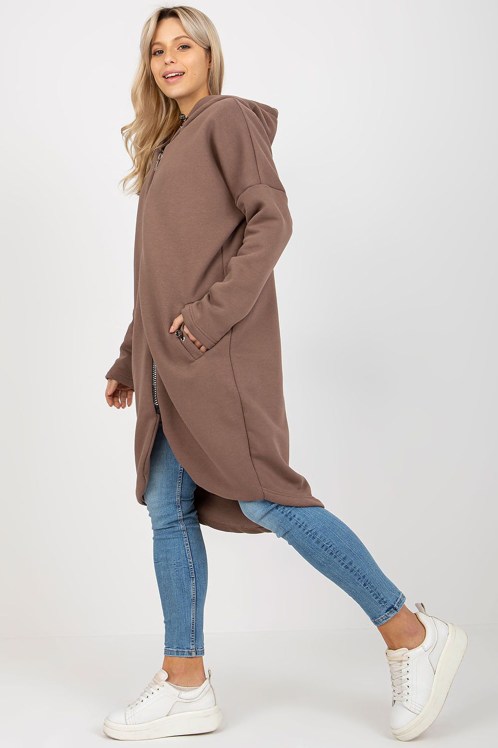   Bluza Damska Model RV-BL-4858-1.99P Brown - Rue Paris 