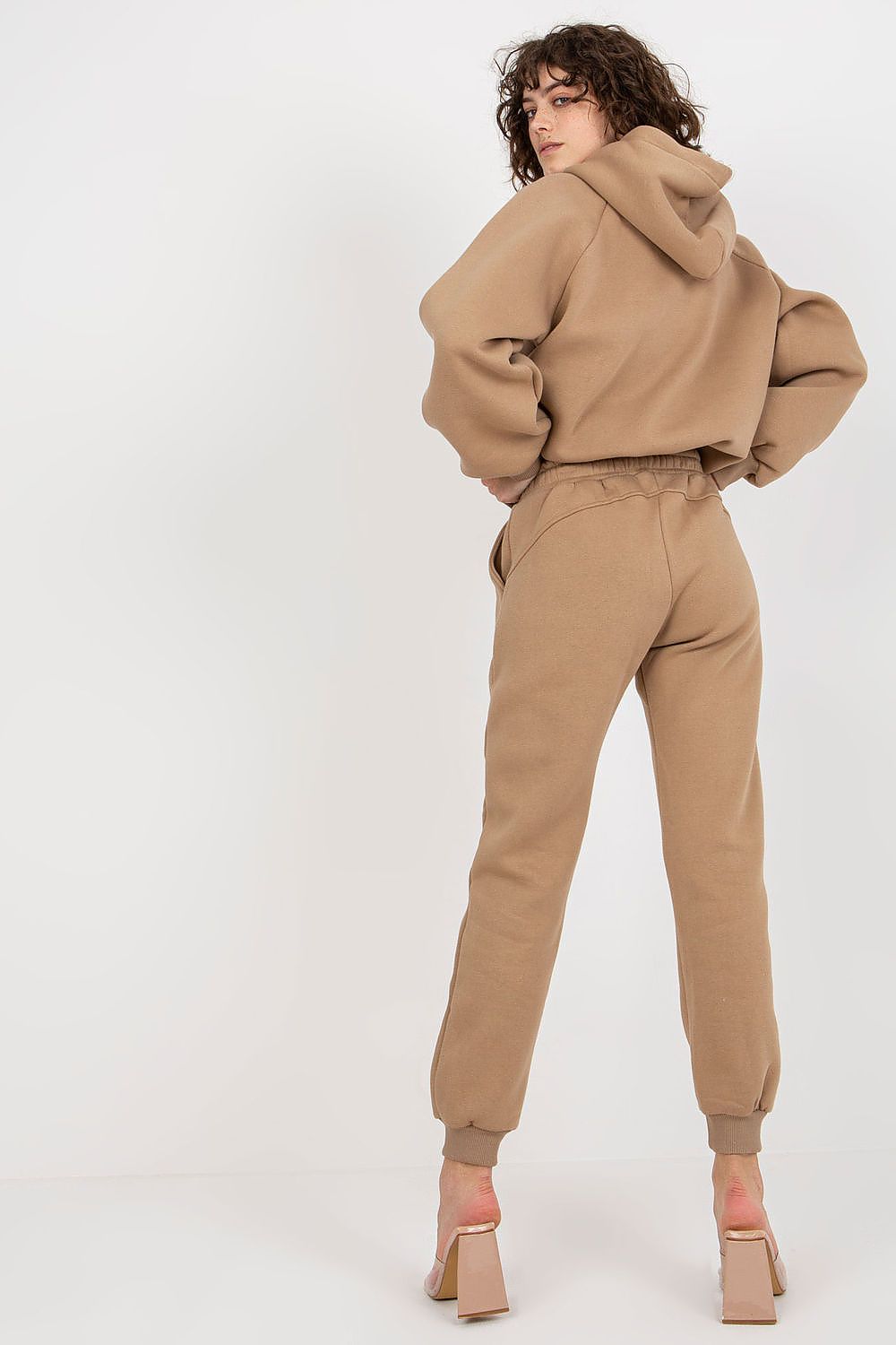  Spodnie Komplet Model EM-KMPL-659.32 Dark Beige - Ex Moda 