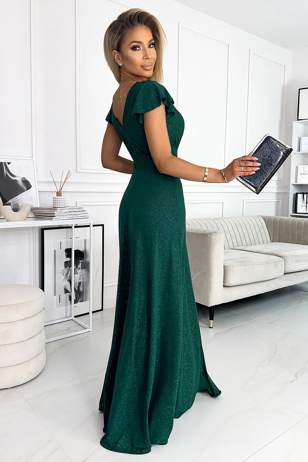  Sukienka Model Crystal 411-1 Green - Numoco 