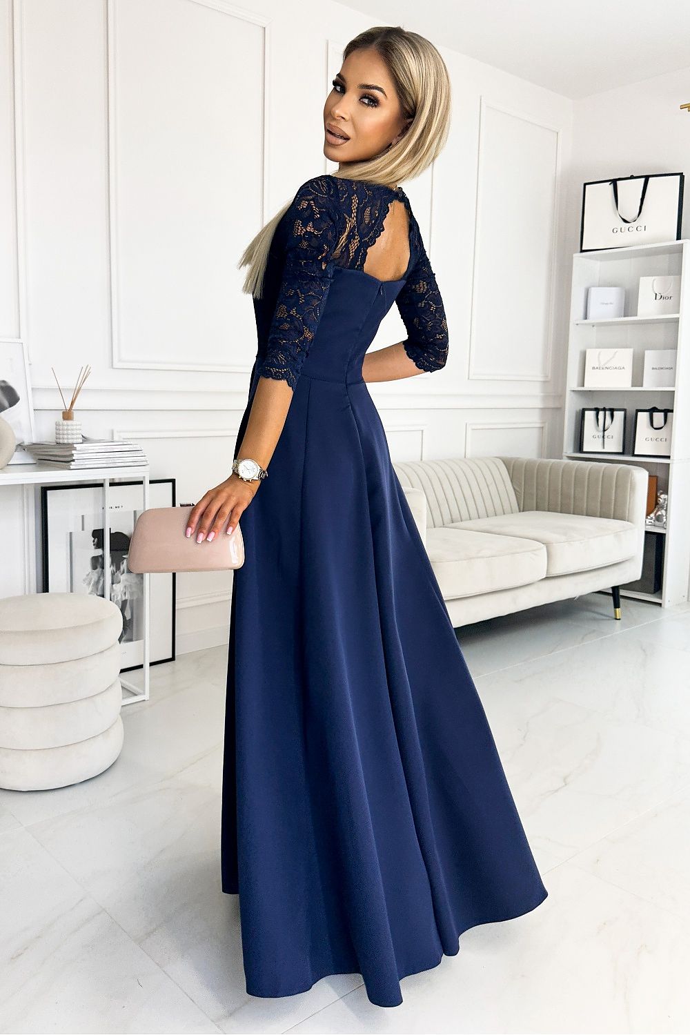 Sukienka Model Amber 309-6 Navy - Numoco 