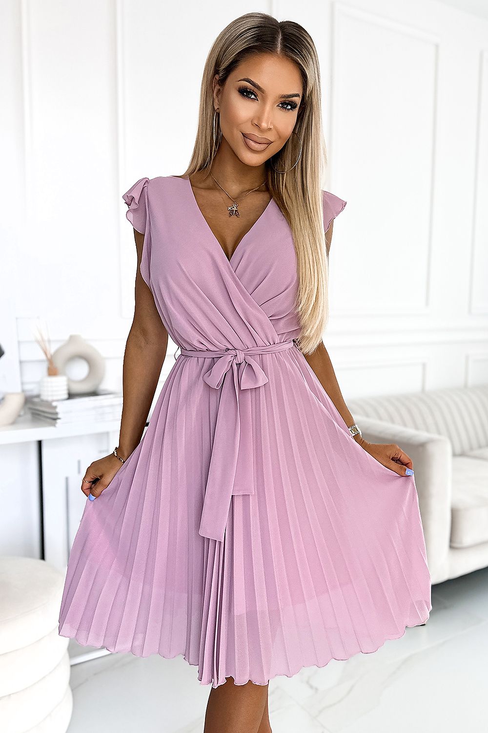   Sukienka Model Polina 374-3 Dirty Pink - Numoco 
