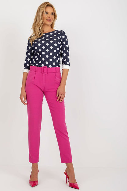  Spodnie Damskie Model DHJ-SP-12787.21X Dark Pink - Italy Moda 