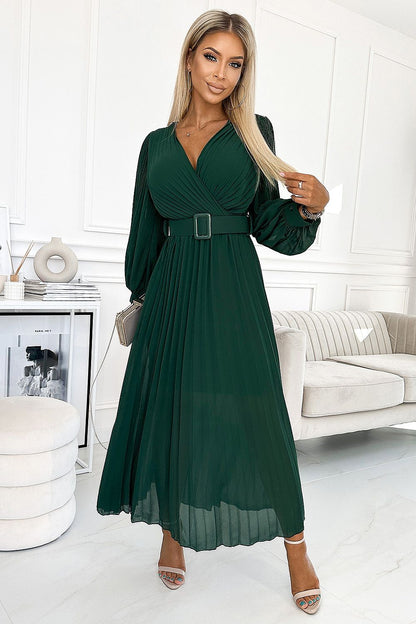   Sukienka Model 414-1 Klara Bottled Green - Numoco 
