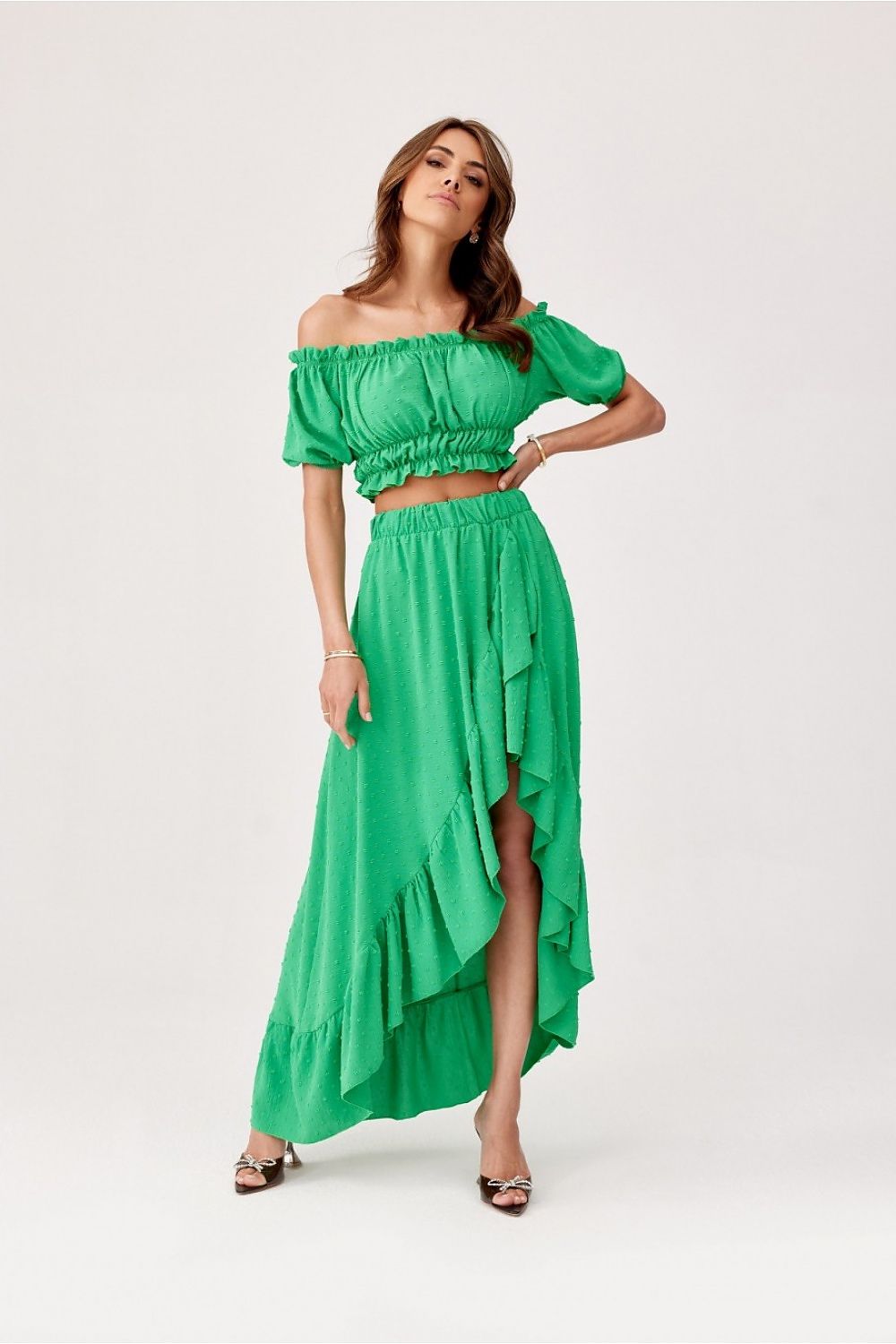  Spódnica Komplet Model ZIE KOM0006 Green - Roco Fashion 