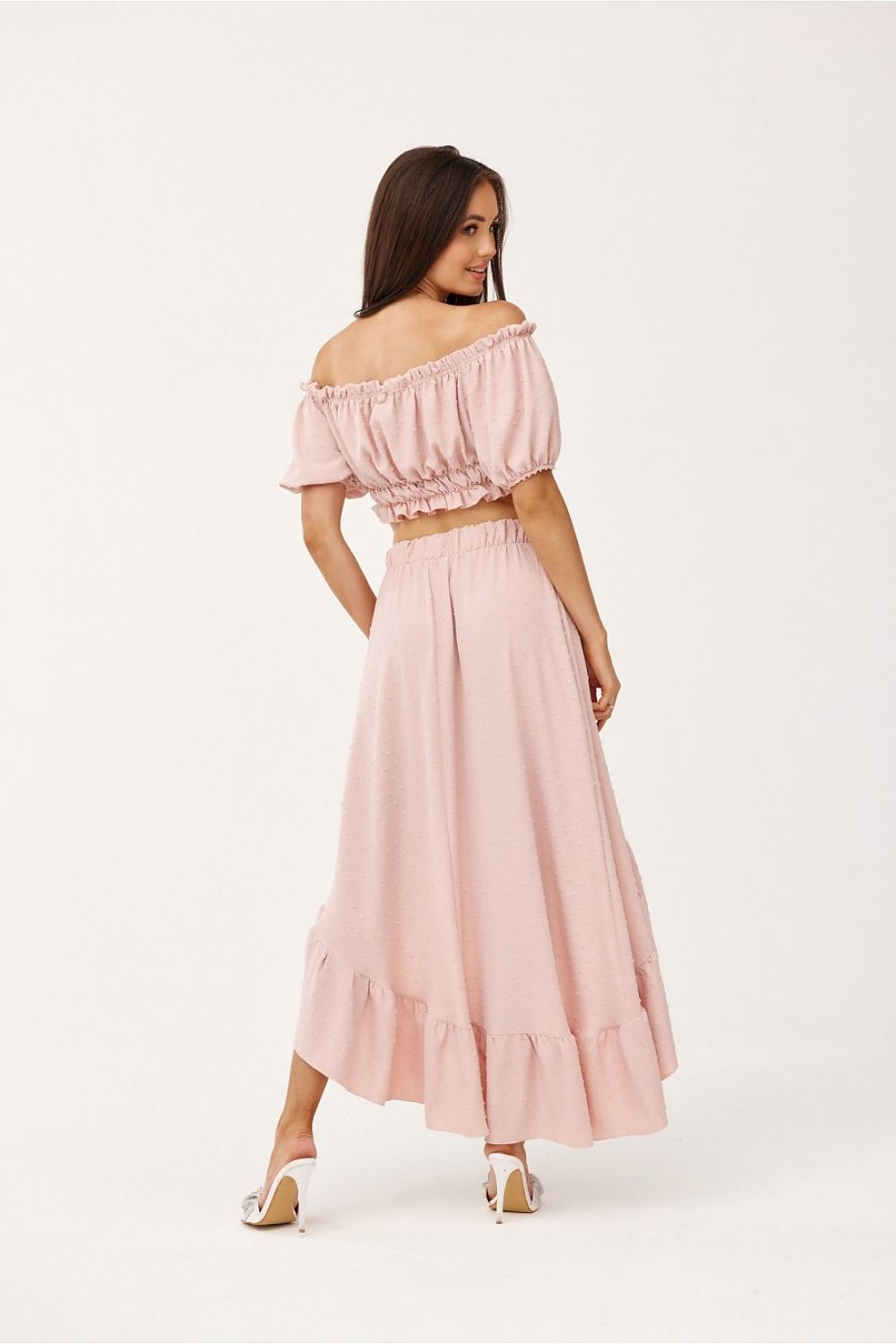  Spódnica Komplet Model ROZ KOM0006 Pink - Roco Fashion 
