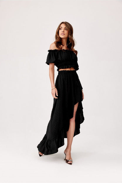  Spódnica Komplet Model CZA KOM0006 Black - Roco Fashion 
