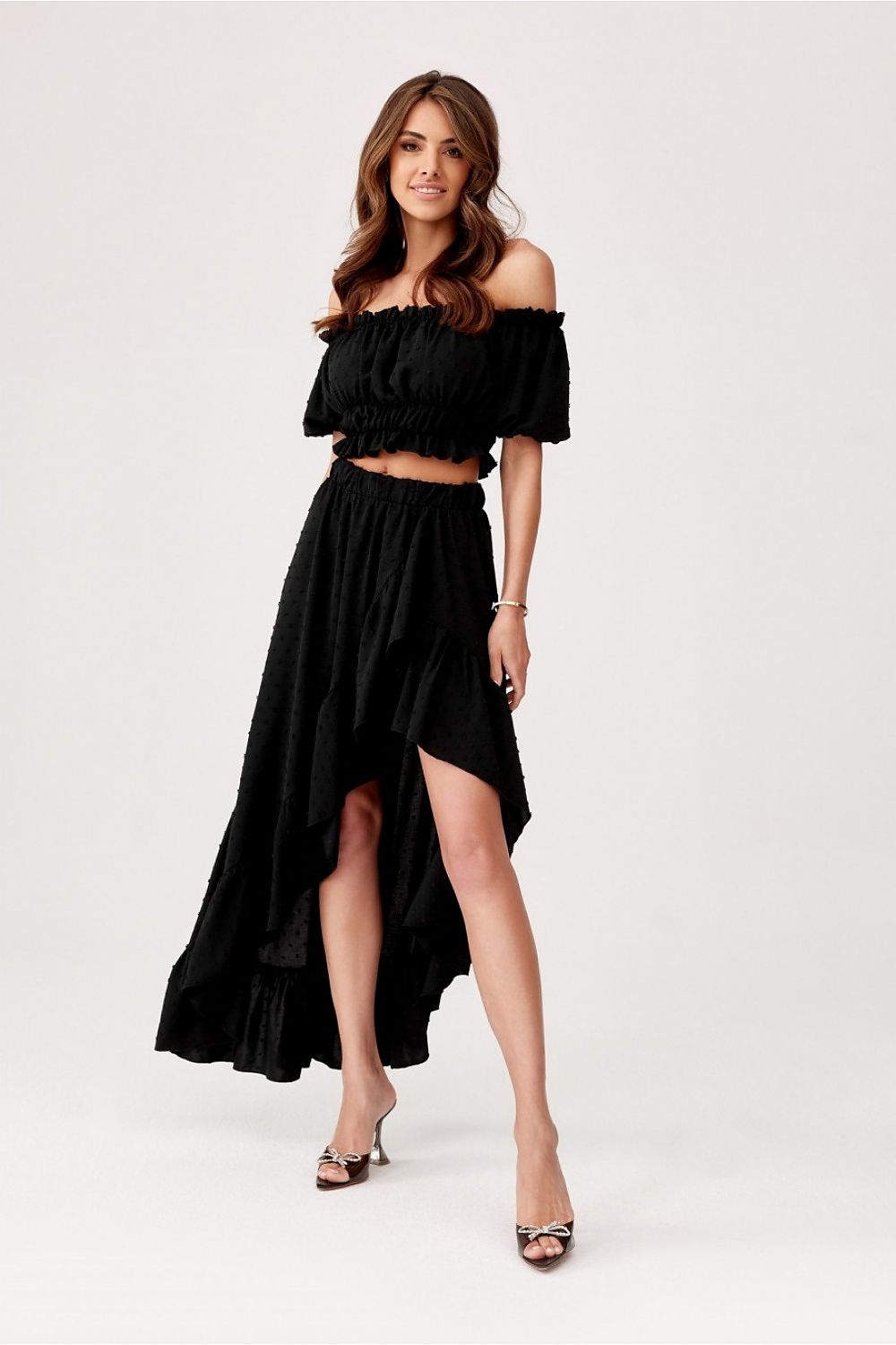  Spódnica Komplet Model CZA KOM0006 Black - Roco Fashion 