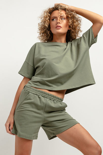   Szorty Damskie Model T385/8 Green - Tessita 