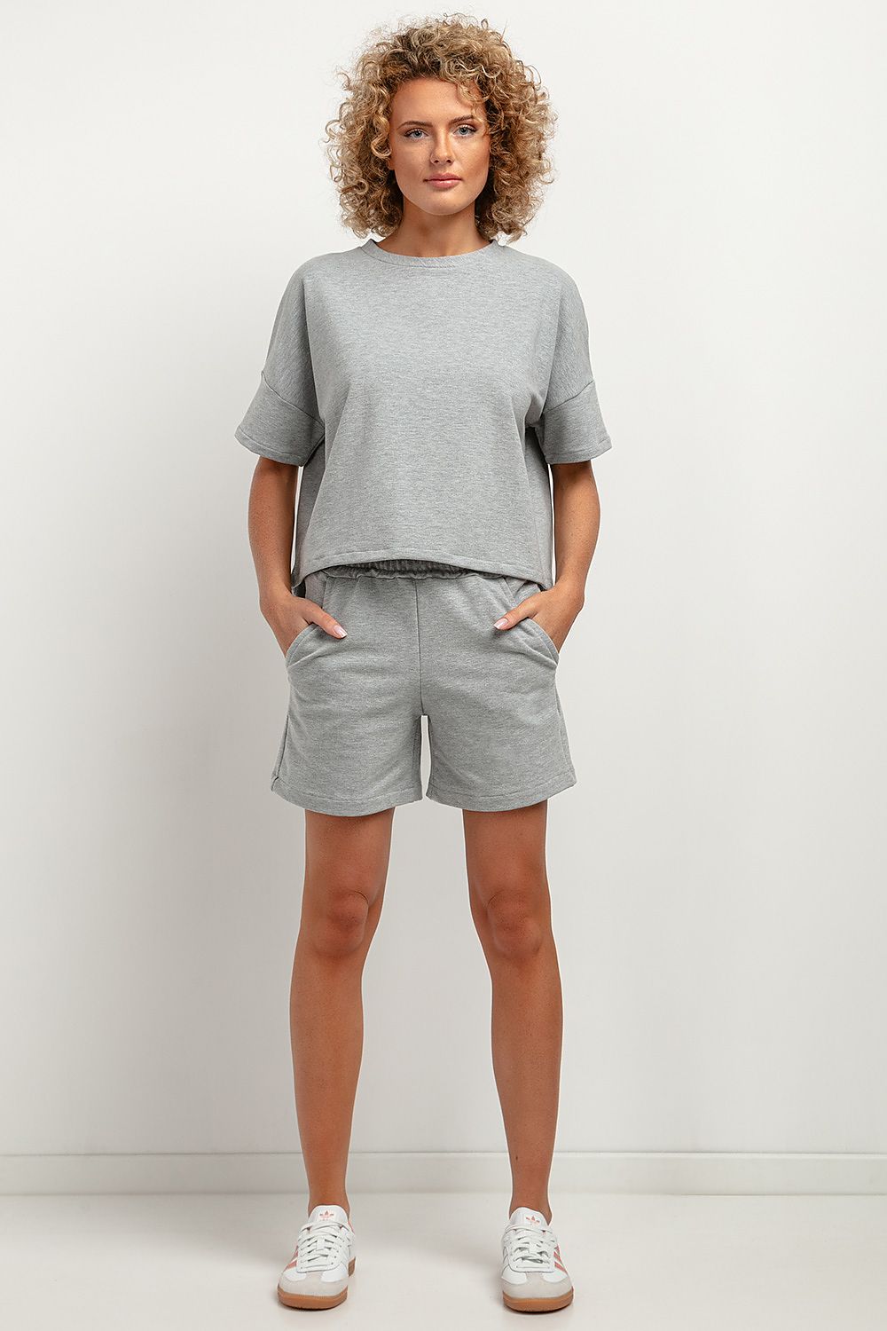   Szorty Damskie Model T385/2 Light Grey - Tessita 