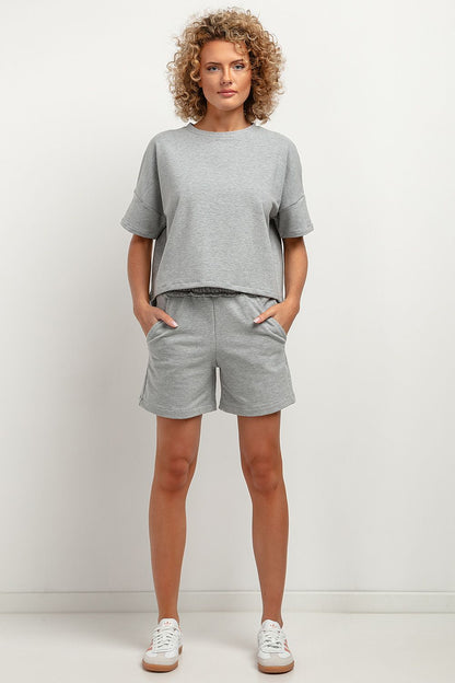   Szorty Damskie Model T385/2 Light Grey - Tessita 