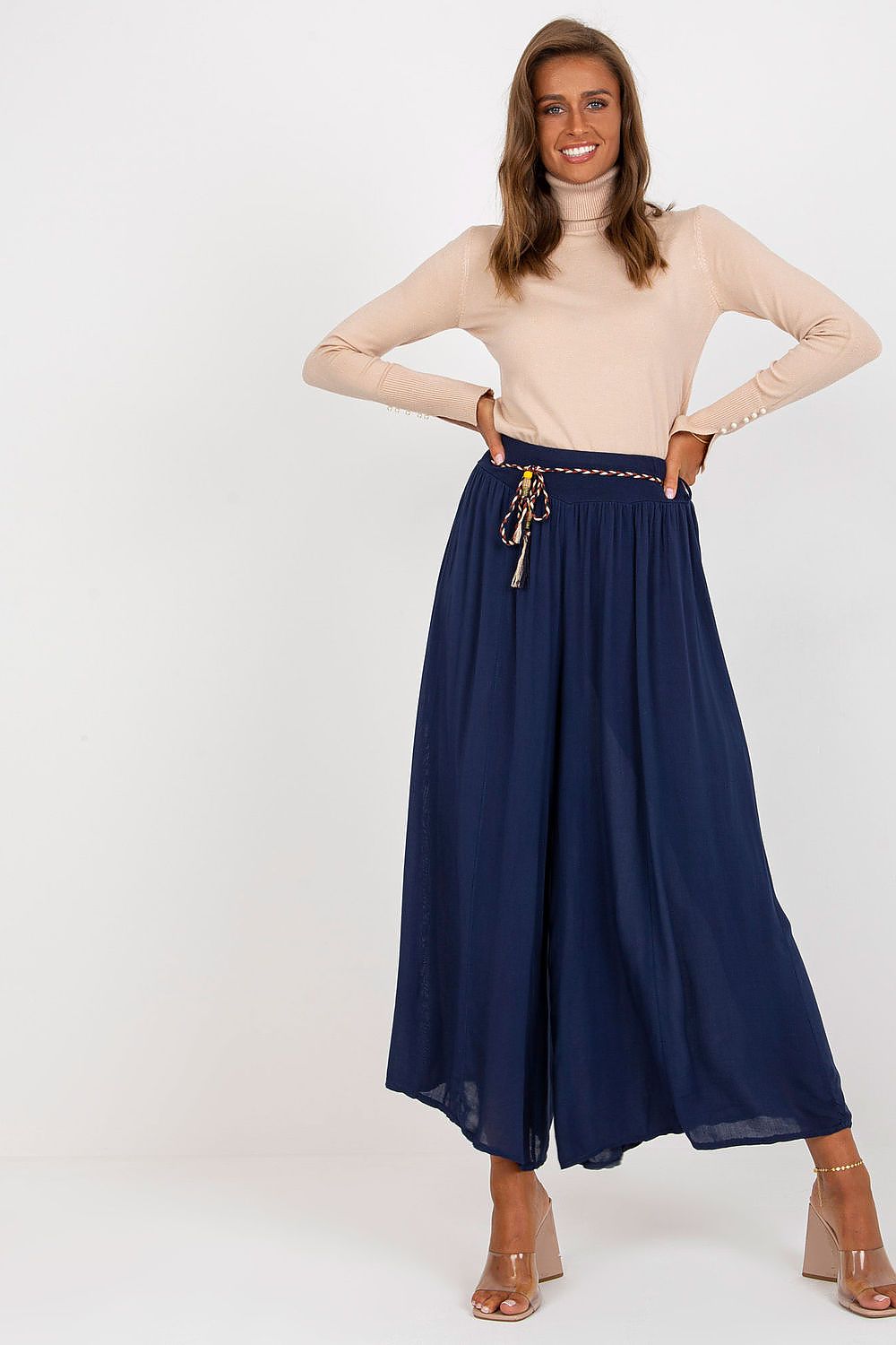  Spodnie Damskie Model TW-SP-BI-81733.14 Navy - Och Bella 