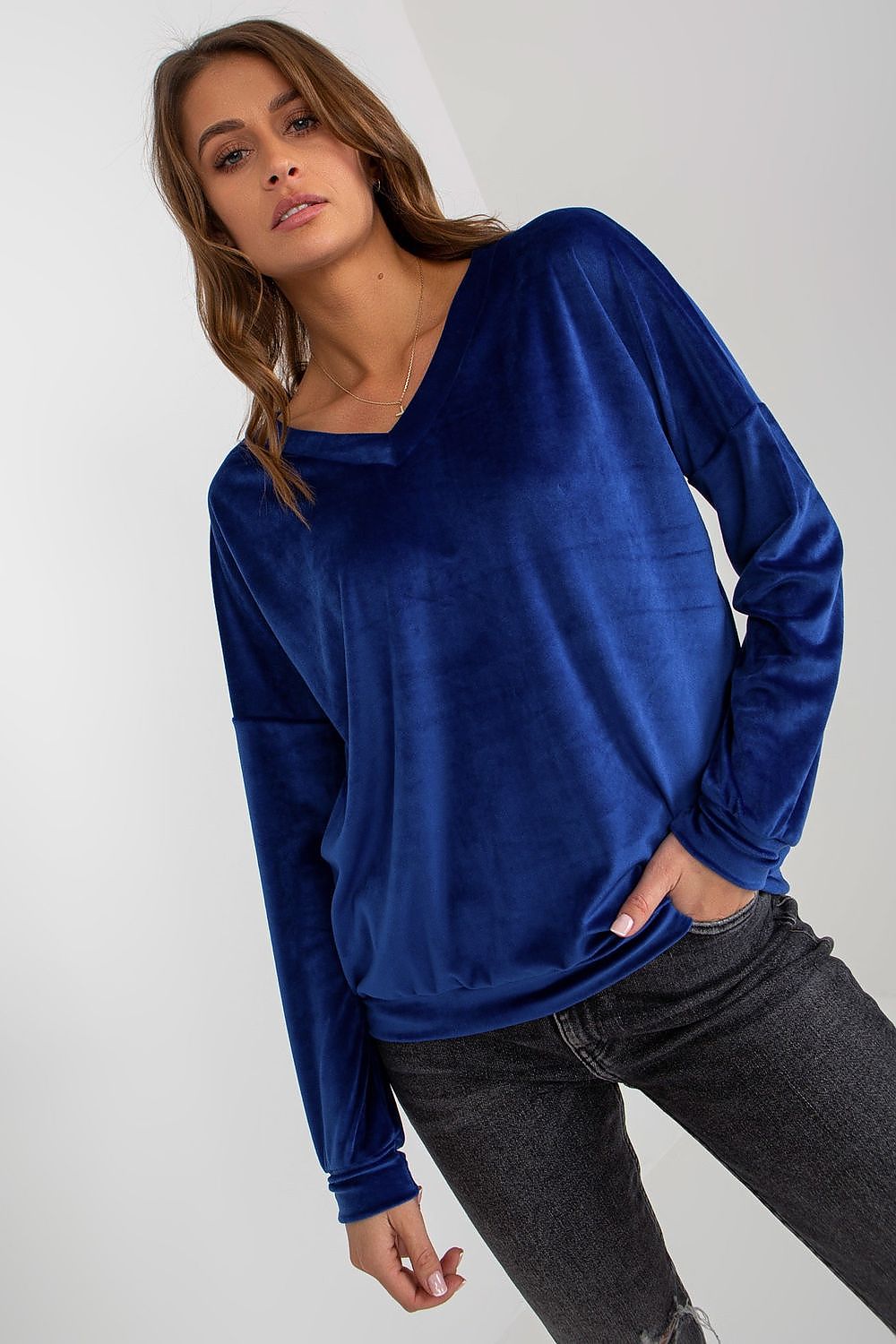   Bluza Damska Model RV-BL-8441.07P Cobalt - Relevance 