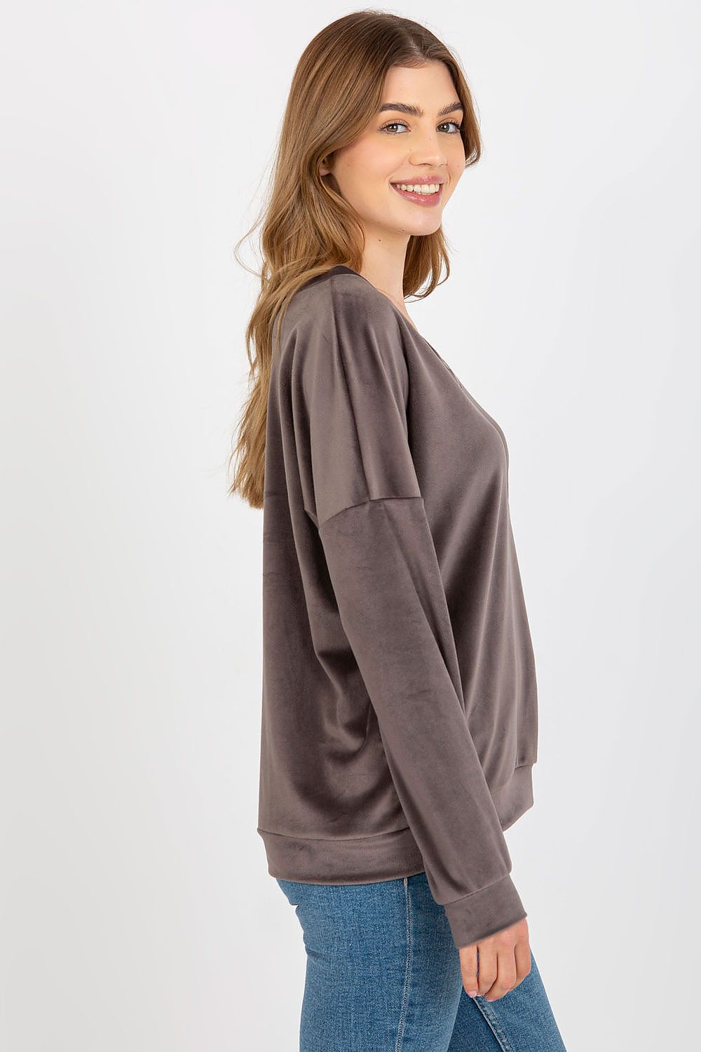   Bluza Damska Model RV-BL-8441.07P Dark Grey - Relevance 