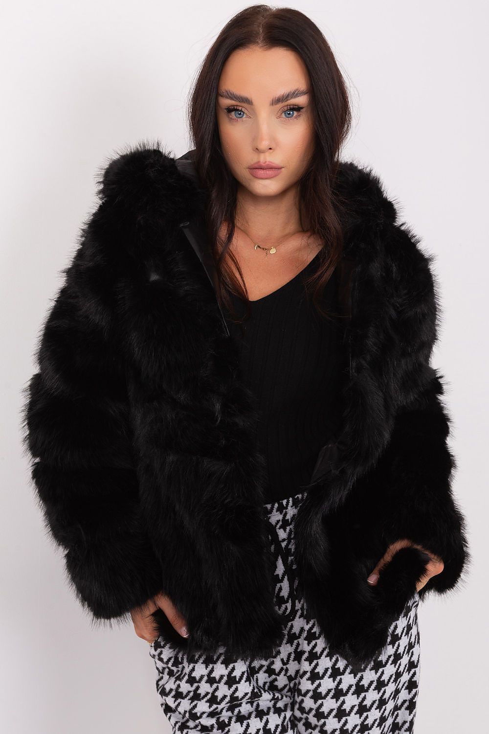   Kurtka Damska Model AT-KR-2386.00P Black - AT 